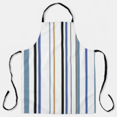 Blauw-gouden en witte-band kleurenstrepen schort (Voorkant)