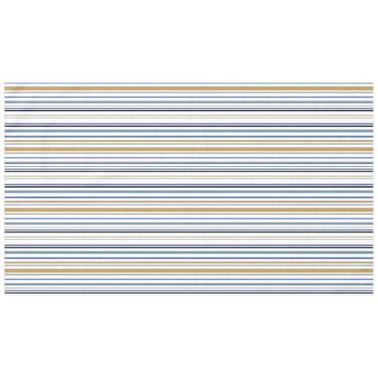 Blauw-gouden en witte-band kleurenstrepen tafelkleed (Voorkant (Horizontaal))