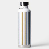 Blauw-gouden en witte-band kleurenstrepen waterfles (Rechts)