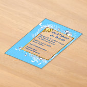 Blauw & Gouden Frame & Diamanten Bruidsfeest Afbee Acryl Uitnodigingen (Laagn)