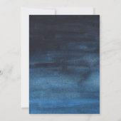 Blauw Gouden Glitter Fee Lichtjes Bruiloft Kaart (Achterkant)