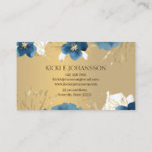 Blauw Gouden Glitter Visitekaartje (Achterkant)