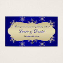 Blauw, Gouden Glitterij Sneeuwvlokken Bruiloft Fav