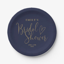 Blauw Gouden Kalligrafie Bruidsdouche