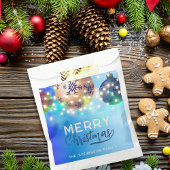 Blauw Gouden Kerstbal Slinger Lichtjes Kerstmis Bedankzakje