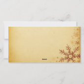 Blauw Gouden Kerstboom Kaars en Gift Kaart (Achterkant)