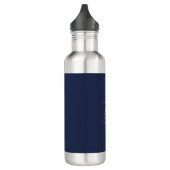 Blauw Gouden Kleuren Monogram Initiaal Letters Naa Waterfles (Links)
