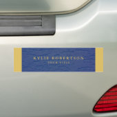 Blauw Gouden Kleuren Professioneel Trendy Modern Bumpersticker (Op auto)