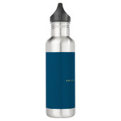 Blauw Gouden Kleuren Professionele Trendy Minimali Waterfles (Links)