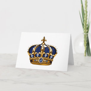 Blauw Gouden Kroon Notitiekaart