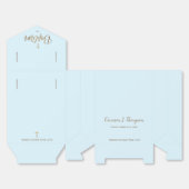 Blauw gouden kruis Baby Doop Dank u Custom Bedankdoosjes (Ongevouwen)