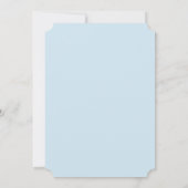 Blauw Gouden Kruis Jongen Eerste heilige communie Kaart (Achterkant)