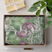 Blauw gouden Macaw Bird Orchid Flower Paper Tissuepapier (Geschenk)