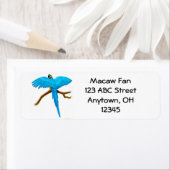 Blauw & Gouden Macaw Etiket (Insitu)