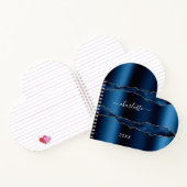 Blauw gouden marmer, meisje met marmer notitieboek (Binnen)