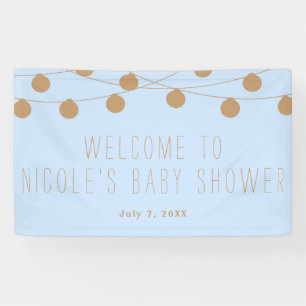 Blauw & gouden Moderne Banner van het Lichte Baby 