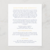 Blauw gouden monogram krans trouwdetails (Achterkant)