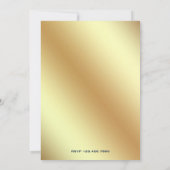 Blauw Gouden Olifant Indische Bridal Douche Uitnod Kaart (Achterkant)