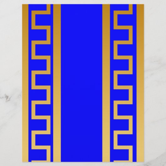 Blauw gouden patroon flyer (Voorkant)