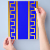 Blauw gouden patroon flyer (Hand)