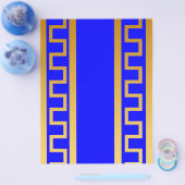 Blauw gouden patroon flyer (Enkel)
