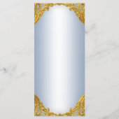 Blauw Gouden Prins Baby Shower Menu (Achterkant)