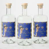 Blauw Gouden Prins Mini Liquor Labels Likeurfles Etiket (Flessen)