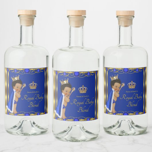 Blauw Gouden Prins Mini Liquor Labels Likeurfles Etiket (Flessen)