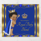 Blauw Gouden Prins Mini Liquor Labels Likeurfles Etiket (Enkel label)