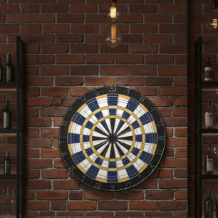 Blauw Gouden Professionele Dartbord Wandkunst