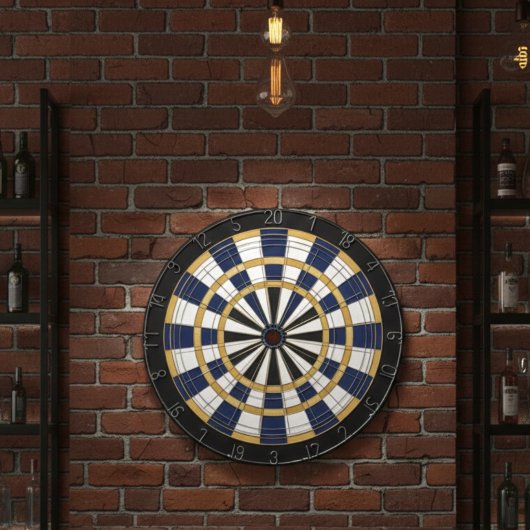 Blauw Gouden Professionele Dartbord Wandkunst