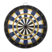 Blauw Gouden Professionele Dartbord Wandkunst (Voorkant)