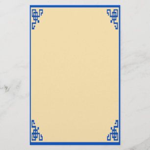 Blauw & Gouden rol Briefpapier