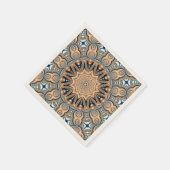 Blauw Gouden Servetten (Hoek)