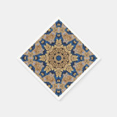 Blauw Gouden Sier Servetten (Hoek)