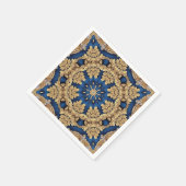 Blauw Gouden Sier Servetten (Hoek)