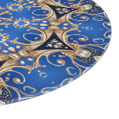 Blauw Gouden Sier Snijplank (Hoek)