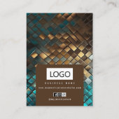 Blauw Gouden Sieraden Oorbellen Ketting Display Ka Visitekaartje (Achterkant)