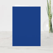 Blauw Gouden Sierlijke Kerstkaart Kaart (Achterkant)