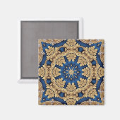 Blauw Gouden Siermagneet Magneet (Voorkant / Achterkant)