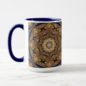 Blauw Gouden Siermug Mok (Links)