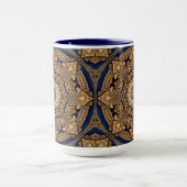 Blauw Gouden Siermug Mok (Midden)