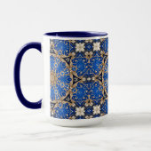 Blauw Gouden Siermug Mok (Links)