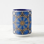 Blauw Gouden Siermug Mok (Midden)