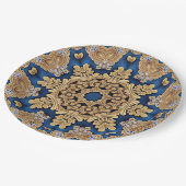Blauw Gouden Sierpapier Bord (Gekanteld)