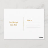 Blauw Gouden Sprookjeskasteel Prinses Glitter Briefkaart (Achterkant)