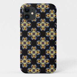Blauw gouden ster eindeloos patroon Case-Mate iPhone case