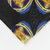 Blauw gouden ster eindeloos patroon fleece deken (Hoek)