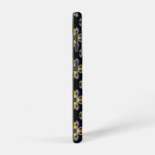 Blauw gouden ster eindeloos patroon samsung galaxy hoesje (Rechterkant)