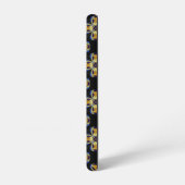 Blauw gouden ster eindeloos patroon samsung galaxy hoesje (Linkerkant)